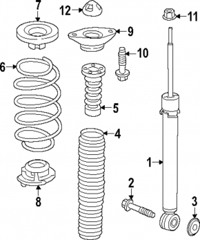 Rear shock absorber left Honda CRV 23- 1.5T AWD