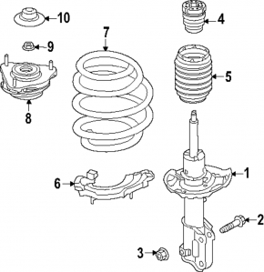 Front left shock absorber support Hyundai Ioniq 6 23-25