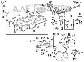 Lexus RX300 RX330 RX350 RX400h 04-08 black lower shaft