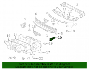 Plastic windshield wiper grille for Lexus RX300 98-03