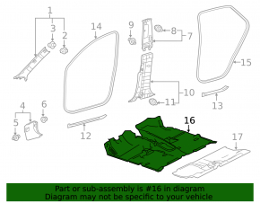 Lexus NX300h 15-21 black front floor covering