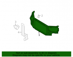 TV panel radiator Kia Optima 14-15 2.4 pressed lower bar