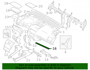 Subaru Forester 14-18 SJ right front panel trim, gray, scratches