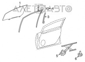 Front left glass seal for Lexus Hs250h 10-12