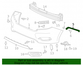 Right outer rear bumper mount for Honda Civic X FC 16-21 4d