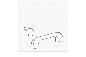 Front left ceiling handle for Toyota Prius 30 10-15 gray