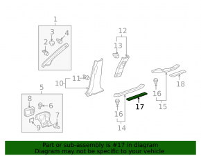 Acura MDX 2007-2009 front right outer door sill plate, chrome