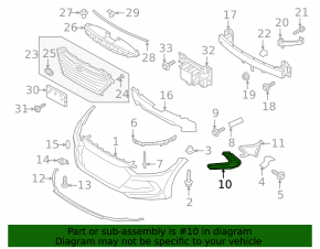 Front right fog light plug for fog light without chrome Hyundai Elantra AD 17-18 prerest