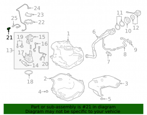 Fuel vapor pressure sensor Toyota Venza 21- on the fuel pump