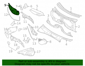 Right engine shield protection Porsche Cayenne 958 11-17