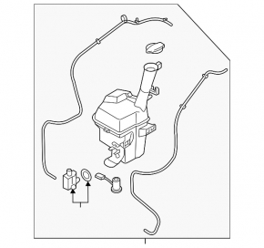 Kia Niro 17-22 washer reservoir with level sensor