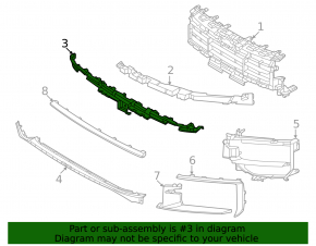 Upper radiator grill bracket for Porsche Cayenne 24-26