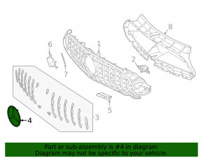 Mercedes GLC 300 20-22 Radar Grille Emblem