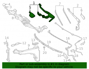 Right wiper arm Mercedes W167 GLE 350 450 20-23 with heating