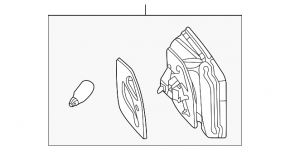Inner light trunk lid right Mercedes W212 10-13