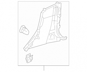 Center pillar trim lower left Mercedes W213 E 17-23 black