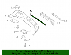 Lower rear bumper lip trim for Mercedes S-class W222 18-20
