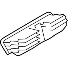 Ford Ecosport 18-22 center front air duct deflector, matte black