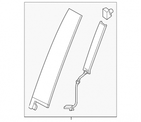 Door trim side front left Ford Explorer 20-