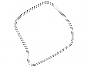 Rubber seal for the tailgate of the Land Rover Range Rover Velar 18-23