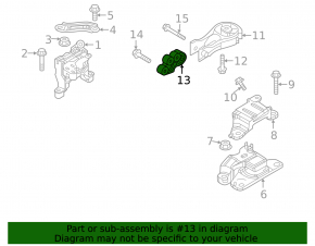 Mazda CX-50 23-24 2.5, 2.5T Rear Engine Mount Bracket