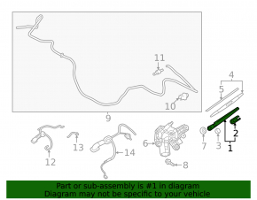 Mitsubishi Outlander 22-25 Rear Wiper Arm