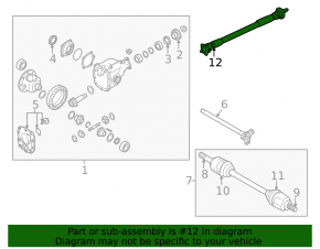Cardan shaft cardan front Infiniti Q50 14-18 AWD 3.7, 3.5