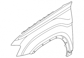 Front left wing VW Atlas 18-20 prerest