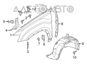 Front left wing VW Atlas 18-20 prerest