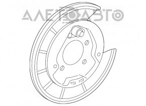 Rear left brake disc cover Toyota Rav4 13-18