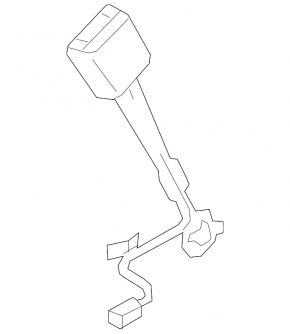 The driver's seat belt latch of the Audi Q8 19-26 is covered in soot, the connector is cut off