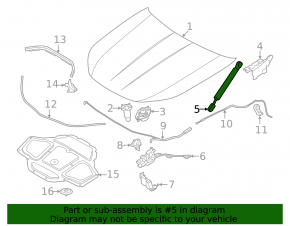 Left hood shock absorber BMW 7 G70 23-26