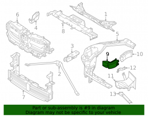 Left front brake cooling duct for BMW X1 U11 24-25