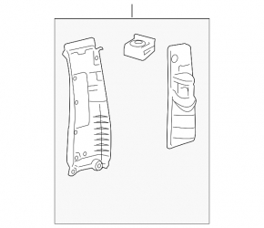 Left center pillar trim, upper belt, Toyota Camry v50 12-14 USA, gray, worn, needs cleaning