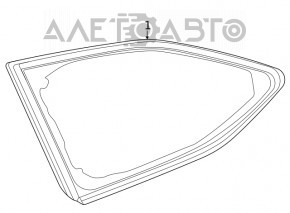 Rear left fixed glass window Toyota Highlander 20-