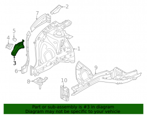 Front right fender bracket for Kia Sportage 23-25