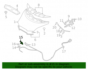 Nissan Leaf 13-17 Hood Lock Hook