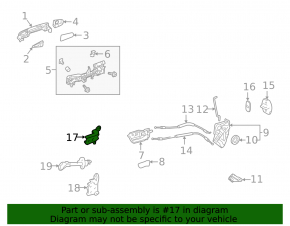 Lower rear right door hinge for Lexus LS460 LS600h 07-12