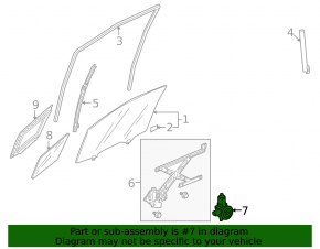 Front left window lifter with motor for Honda CRZ 11-16