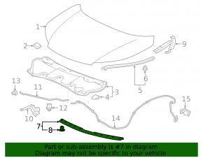 Hood Seal Center Honda CRV 12-16