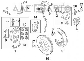 Front left caliper Porsche Cayenne 958 11-14