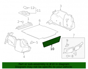 Trunk organizer mesh Chevrolet Malibu 16-