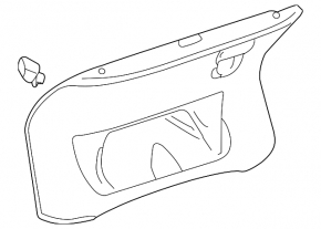 Trunk lid trim Audi A4 B8 08-12 prerest sedan, black, worn