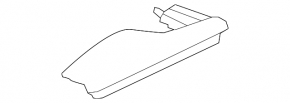 Door trim armrest card Audi Q5 8R 09-17 black leather, with window lifter trim, worn