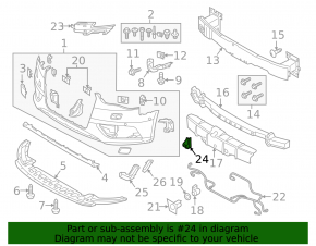 Left front bumper bracket for Audi A3 8V 17-20 S-line