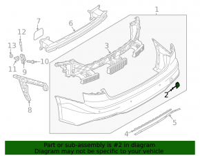Audi A5 F5 20-25 rear bumper towing hook cap