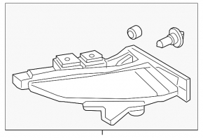 Left fog light for Hyundai Tucson 2016-2018 pre-rest