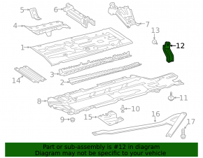 Left underbody protection mount for Mercedes X247 GLB 20-26