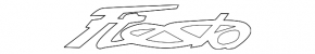 Ford Fiesta 11-19 4d Boot Lid Fiesta Emblem