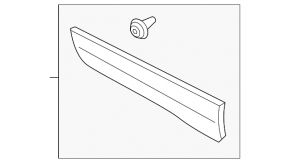 Door trim lower rear left Ford Escape MK3 13-19 structure, scratch